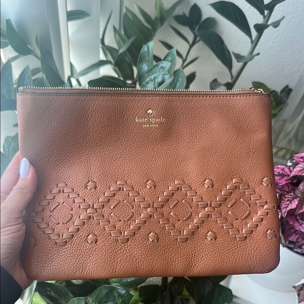 Kate Spade Brown Leather Clutch